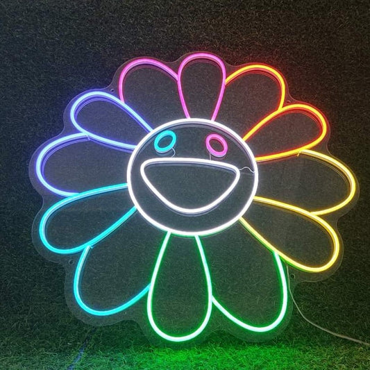 Smiling Flower Neon Sign