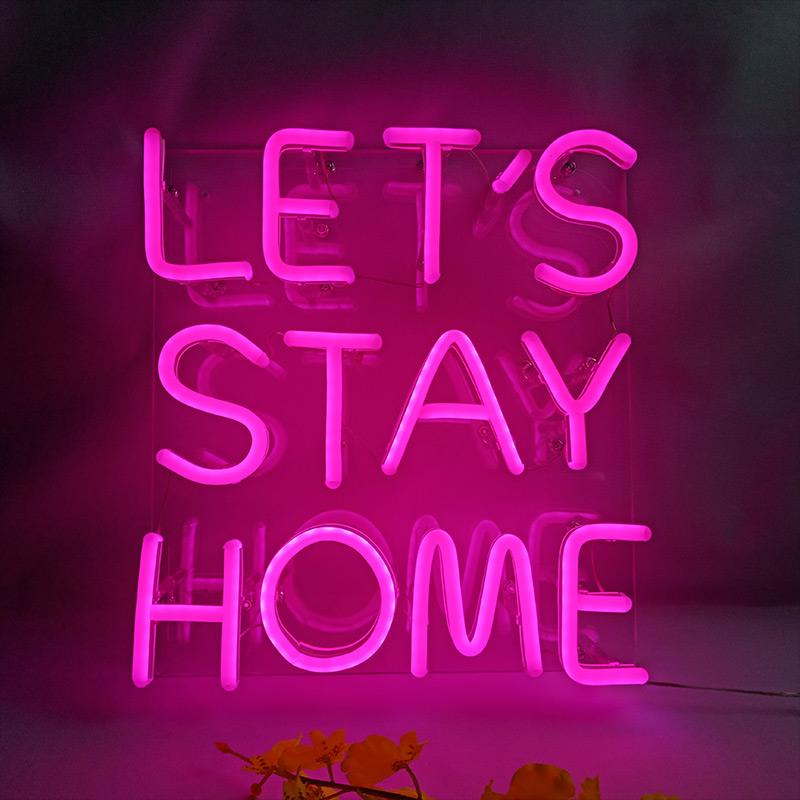 LEY'S STAY HOME Neon Led Lamp