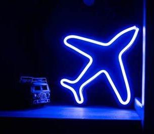 Aeroplane Neon Led Lamp