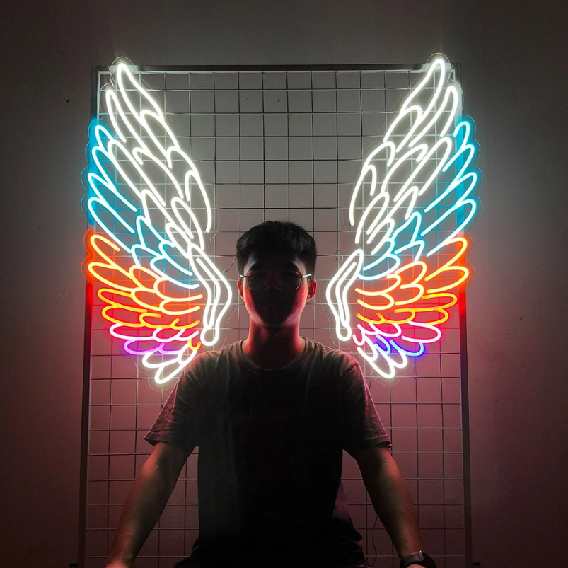 Angel wing neon light hotsell