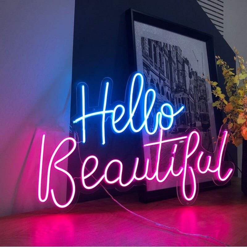 Hello Beautiful Neon Led Lamp