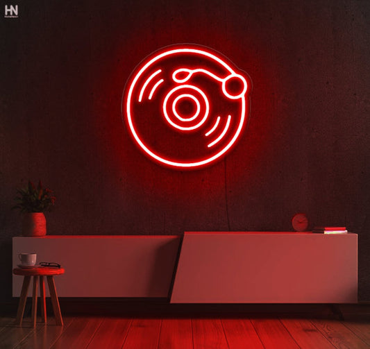 Disk Player Neon Sign